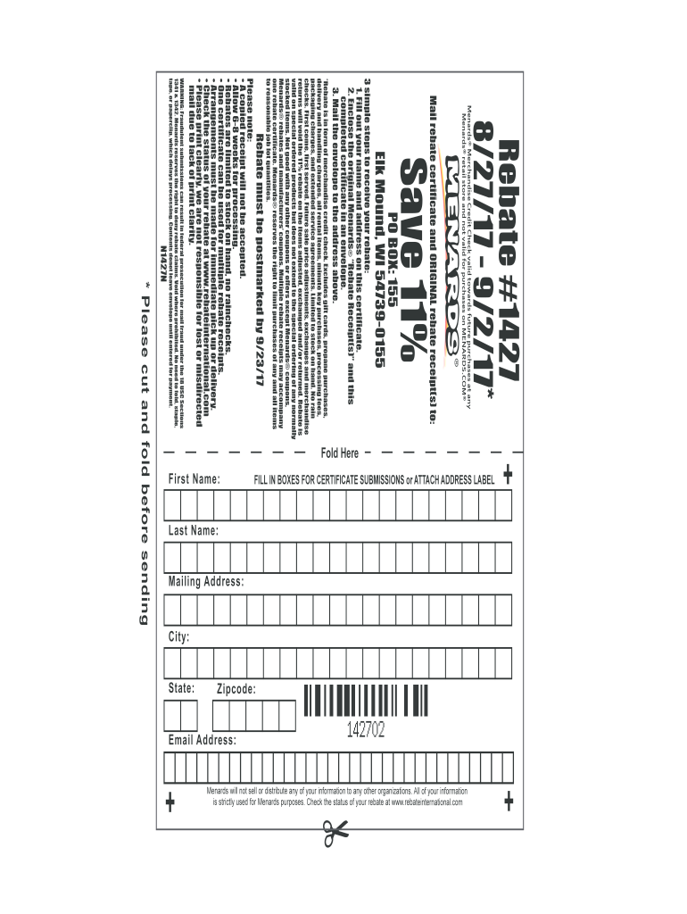 Menards Expired Rebate Forms RebateMenards