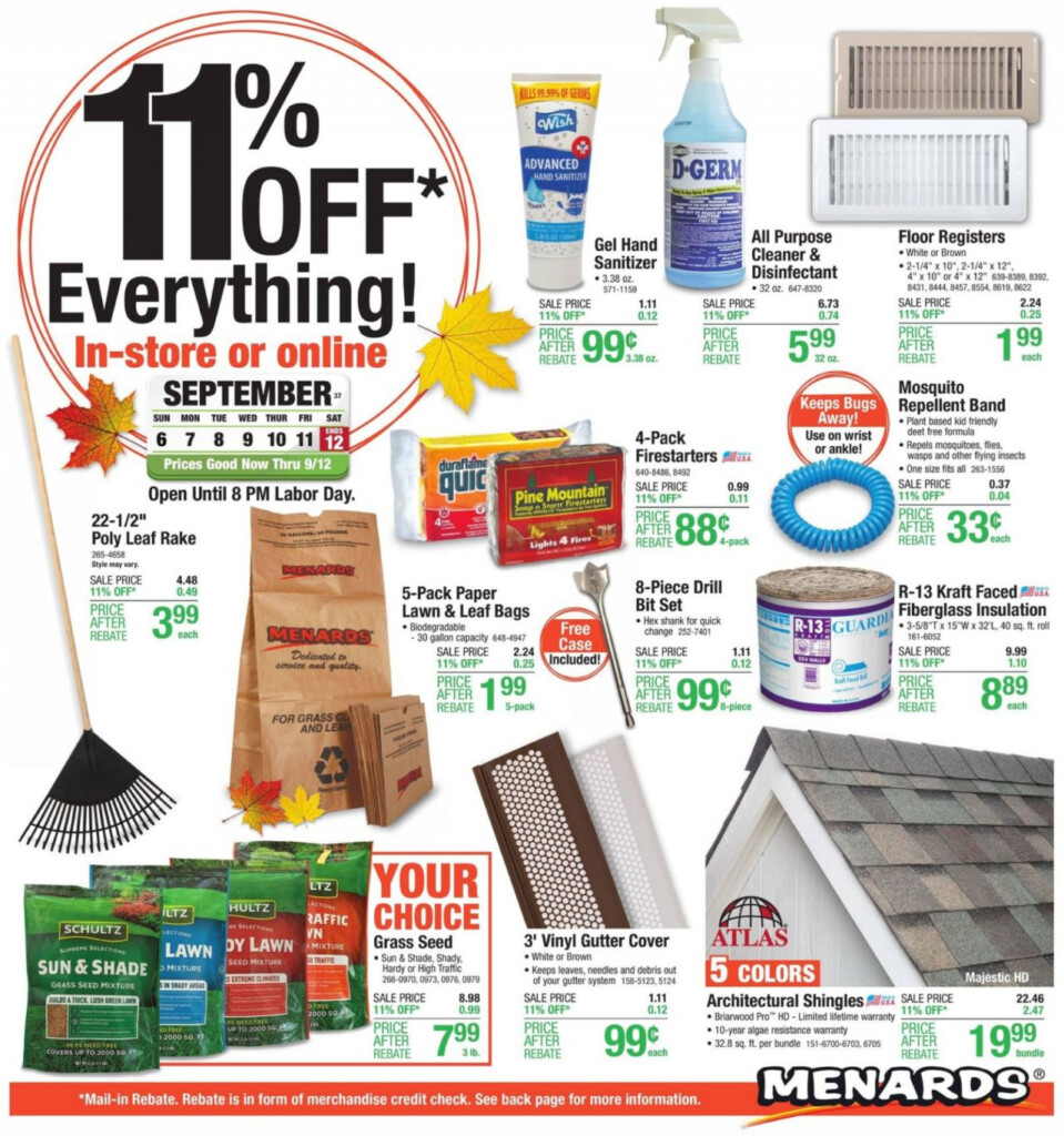 Menards Flyer 11 Rebate Sale Menards Weekly Ads Sales Ads 