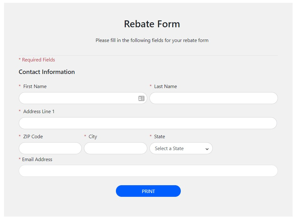 Menards Mail In Rebate Form Printable Rebate Form