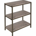 Dakota 3 Shelf Bronze Frame Modern Bookshelf At Menards