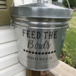 Galvanized Trash Can From Menards I Used Cricut Permanent Vinyl And