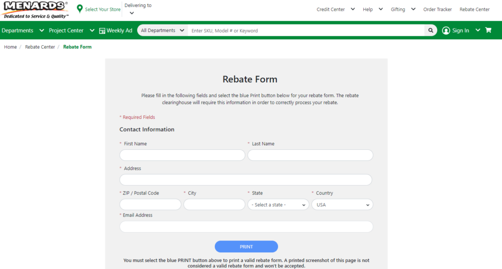 How To Get Menards Rebate From Online Order Menards Rebate Form 2023