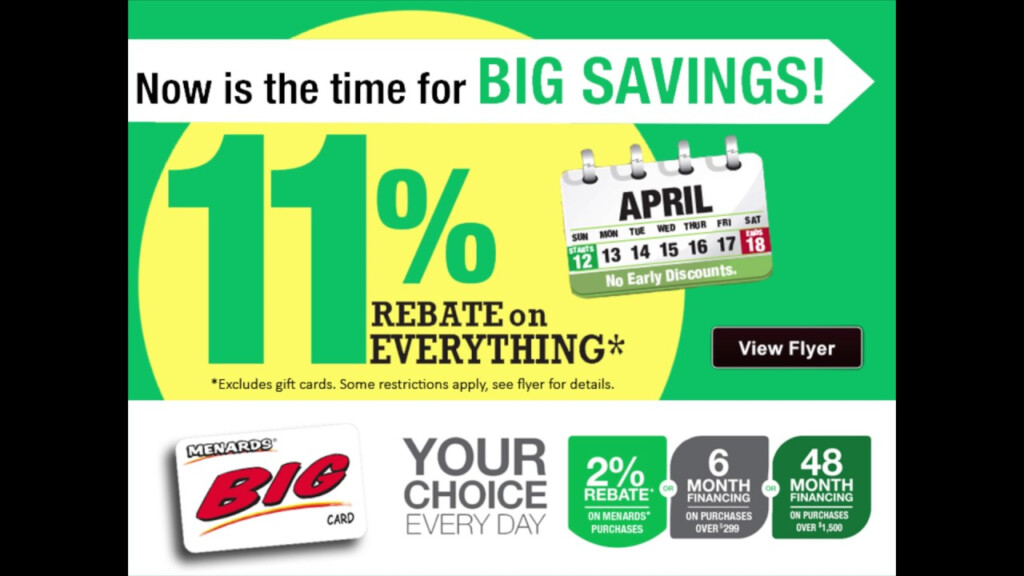 Is Menards Doing Their 11 Rebate RebateMenards