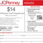 JCPenney Rebate Customer Service Printable Rebate Form