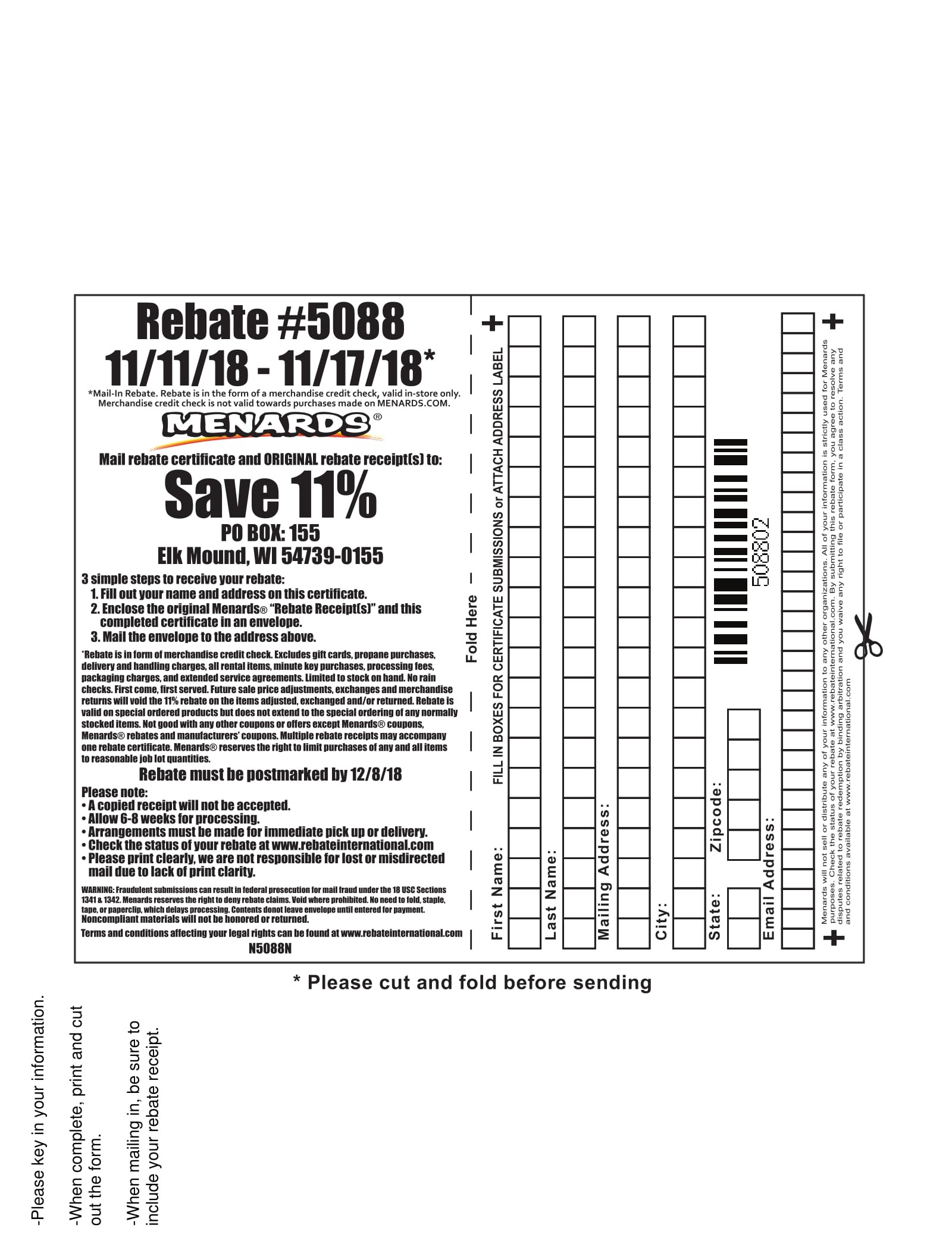 May 18 2022 11 Menards Rebate Menardsrebate11