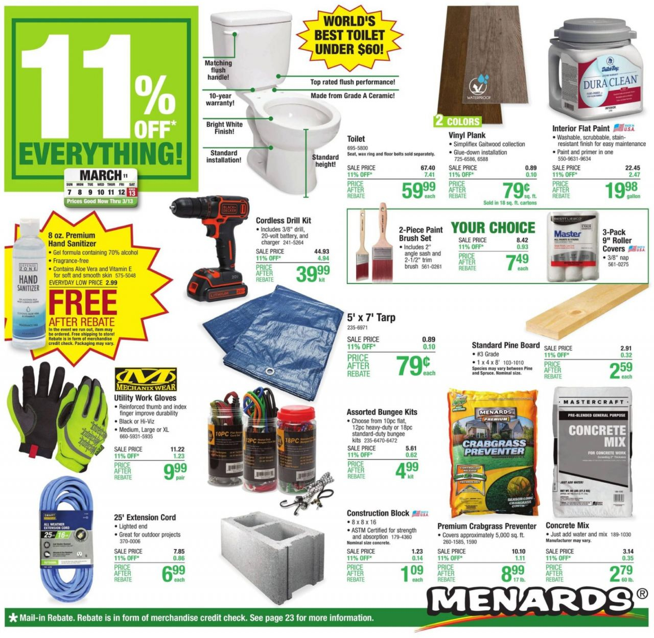 Menards Flyer 11 Rebate Sale 07 03 2021 13 03 2021 Kupino