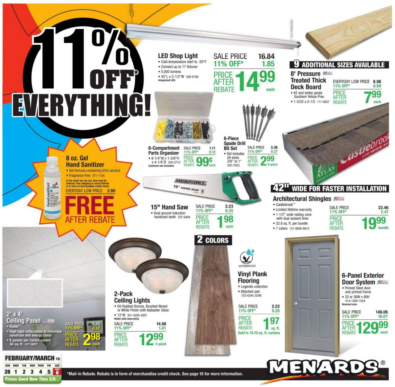 Menards Flyer 11 Rebate Sale 28 02 2021 06 03 2021 Kupino