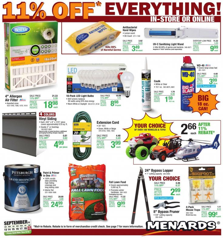 Menards Flyer 11 Rebate Sale Menards Sales Ads Flyer