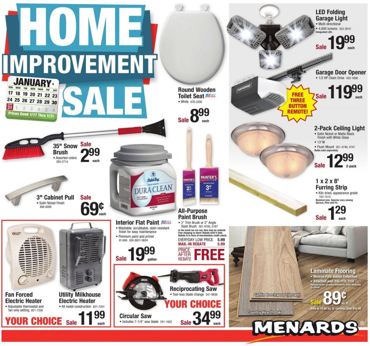 Menards Flyer Home Improvement Sale 17 01 2021 31 01 2021