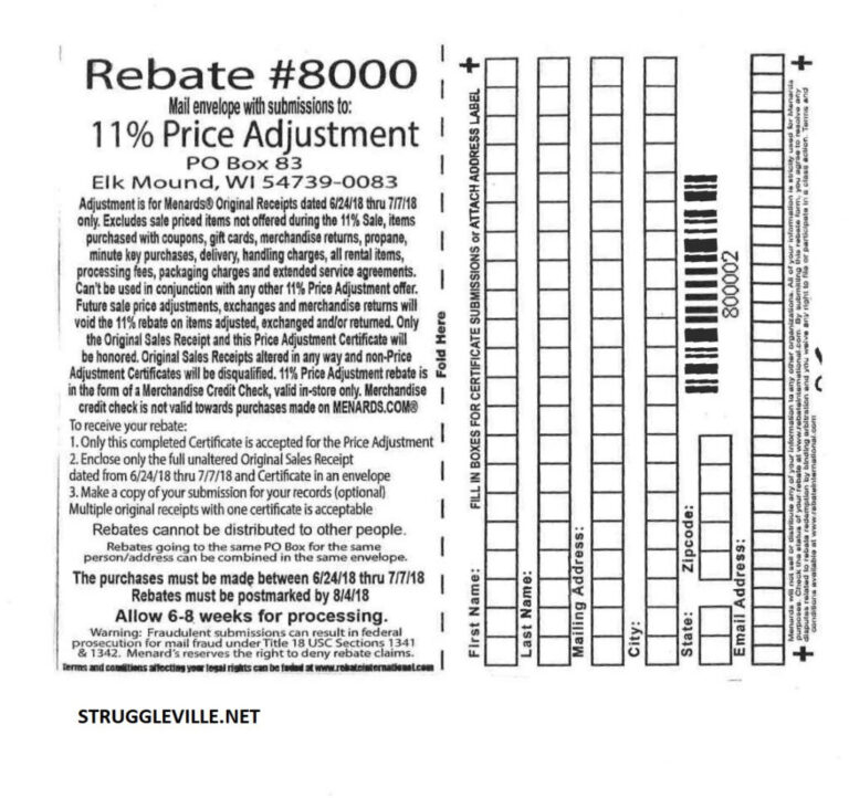 Menards Next 11 Rebate 2022 Schedule Menardsrebate11 MenardsRebate