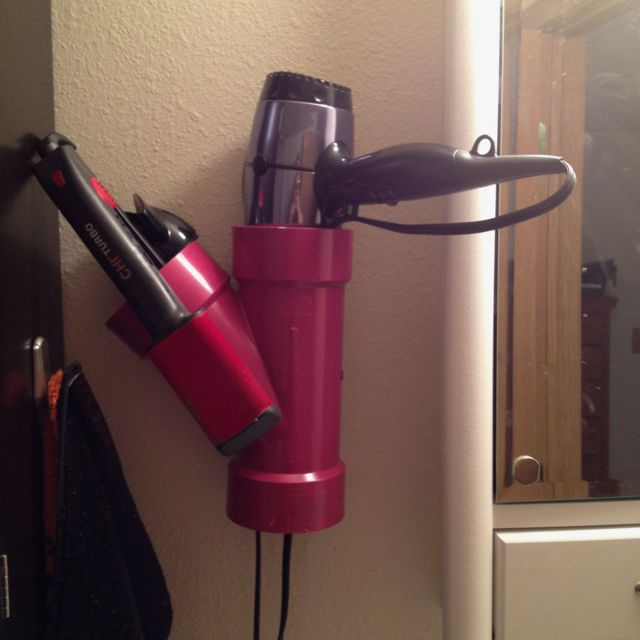 PVC Hair Tool Holder Bought Big PVC At Menards Spray Painted It And 